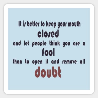 Doubt Sticker